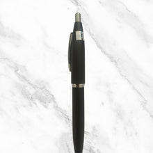 Matte Black Ball Pen with Silver Clip | Click Mechanism | Blue Ink 
