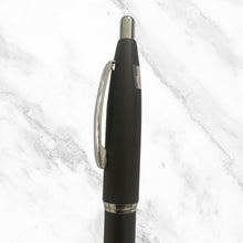 Matte Black Ball Pen with Silver Clip | Click Mechanism | Blue Ink 