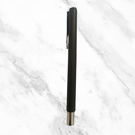 Matte Black Ball Pen – Silver Clip | Openable Cap | Blue Ink