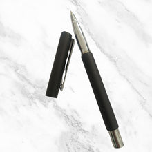 Matte Black Ball Pen – Silver Clip | Openable Cap | Blue Ink