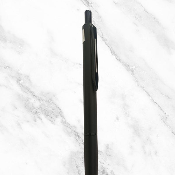 Matte Black Click Ball Pen – Blue Ink | Sleek Office Pen