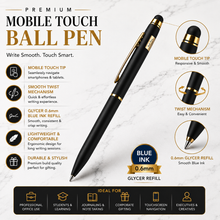 Matt Black color body Mobile Touch Ball Pen – Blue Ink