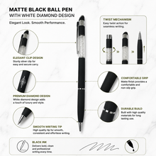 Matte Black Diamond Pen – Professional Design