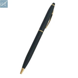 Matte Black Twist Ball Pen with Gold Clip – Elegant Blue Ink - Ballpen Bazaar