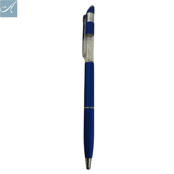Matte Blue Diamond Top Ball Pen – Twist Mechanism | BallPenBazaar