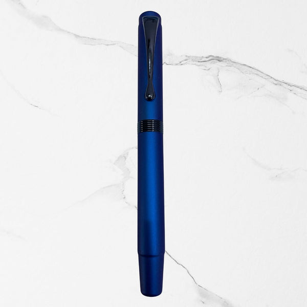 Matte Blue Body Ball Pen with Glossy Blue Clip | Openable Mechanism | Premium Metal Pen with Smooth Blue Ink