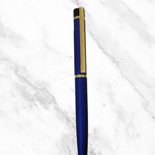 Matte Blue Ball Pen – Gold Clip | Twist Ball Pen | Smooth Blue Ink | BallPenBazaar