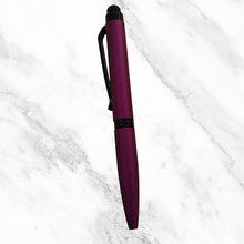 Matte Dark Pink Mobile Touch Mini Ball Pen – Black Clip | Twist Mechanism | Blue Ink | Smooth Writing with Mini VT Refill