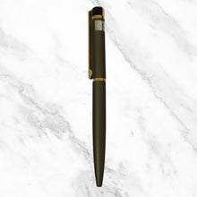 Matte Gray Ball Pen – Blue Ink | Gold Clip Twist Pen