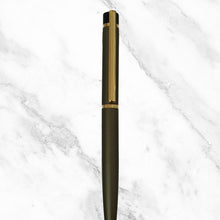 Matte Gray Ball Pen – Blue Ink | Gold Clip Twist Pen