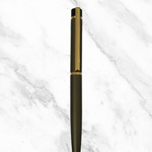 Matte Gray Ball Pen – Blue Ink | Gold Clip Twist Pen | BallPenBazaar