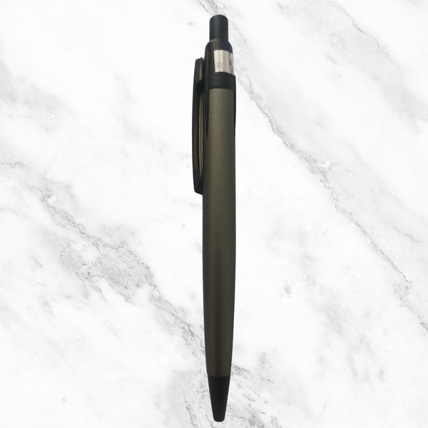 Matte Gunmetal Ball Pen – Smooth Blue Ink | Sleek Click Design