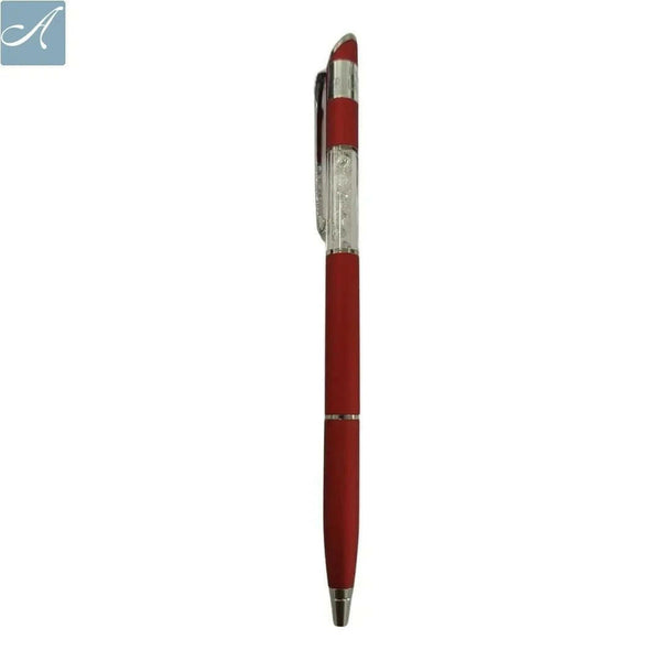 Matte Red Diamond Pen – Smooth Blue Ink | BallPenBazaar