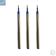Metal Roller Refill Blue Ink - Smooth, Long-Lasting (3-Pack).