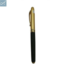 Metallic Black Ball Pen with Gold Cap – Black Ink | BallPenBazaar