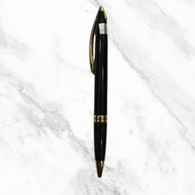 Metallic Black Ball Pen with Gold Clip – Twist Mechanism | Smooth Writing with Glycer 0.6mm Blue Ink
