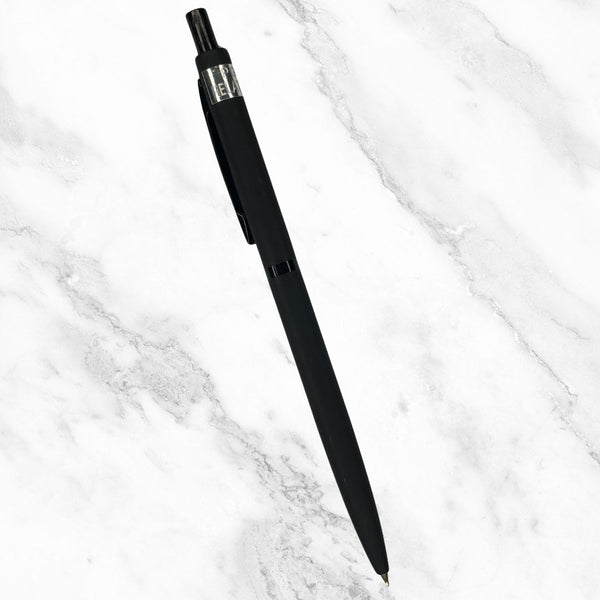 Metallic Black Ball Pen with Silver Clip – Click Mechanism | Smooth Writing with Jotter Refill Blue Ink