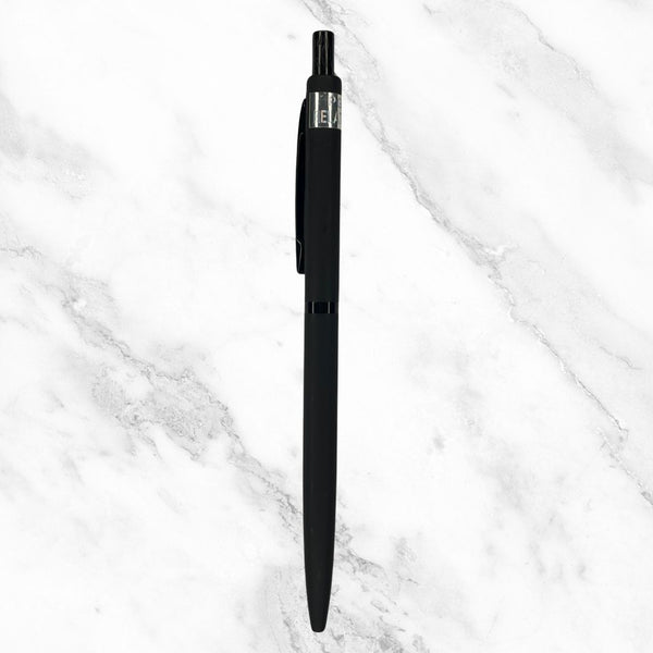 Metallic Black Ball Pen with Silver Clip – Click Mechanism | Smooth Writing with Jotter Refill Blue Ink