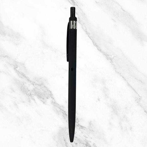 Metallic Black Ball Pen with Silver Clip – Click Mechanism | Smooth Writing with Jotter Refill Blue Ink