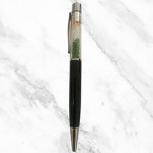 Metallic Black Ball Pen with Tiranga Diamond Accents – Premium Twist Pen | Blue Ink