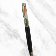 Metallic Black Ball Pen with Tiranga Diamond Accents – Premium Twist Pen | Blue Ink