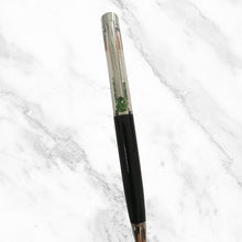 Metallic Black Ball Pen with Tiranga Diamond Accents – Premium Twist Pen | Blue Ink