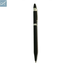 Metallic Black Ball Pen – Twist | Silver Clip | Black Ink | BallPenBazaar