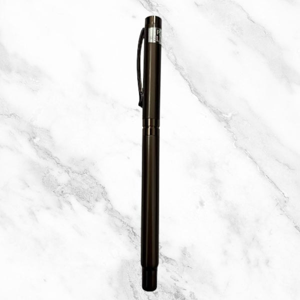 Metallic Brown Ball Pen with Silver Grip – Openable Mechanism | Smooth Blue Ink Writing