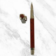 Metallic Designer Orange Ball Pen with Silver Cap – Openable Mechanism | Smooth Blue Ink Writing