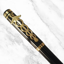 Metallic Glossy Black Ball Pen – Gold Doctor Clip | Blue Ink Twist Pen