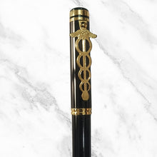 Metallic Glossy Black Ball Pen – Gold Doctor Clip | Blue Ink Twist Pen