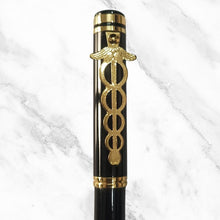 Metallic Glossy Black Ball Pen – Gold Doctor Clip | Blue Ink Twist Pen