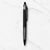Metallic Glossy Black Ball Pen with Gray Design | Click Mechanism