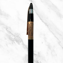 Glossy Black & Brown Twist Ball Pen – Blue Ink | BallPenBazaar