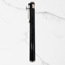 Metallic Black Pen with Silver Clip | Slider Click | Blue Ink