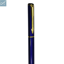 Glossy Blue Ball Pen – Gold Clip | Black Ink | BallPenBazaar