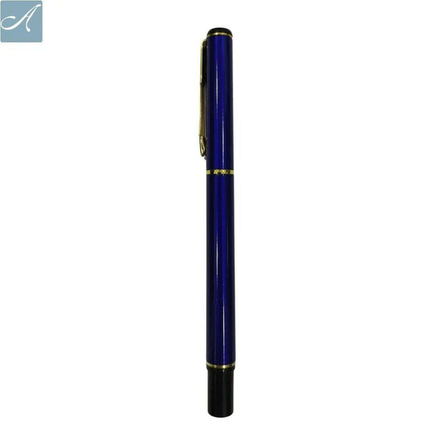 Glossy Blue Ball Pen – Gold Clip | Black Ink | BallPenBazaar