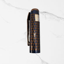 Metallic Glossy Blue Ball Pen with Brown Rectangle Design | Openable Mechanism | Premium Blue Ink Pen for Smooth Writing