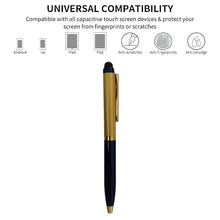 Metallic Glossy Blue & Gold Dual Tone Mini Ball Pen – Gold Clip | Mobile Touch Top | Twist Mechanism | Smooth Blue Ink