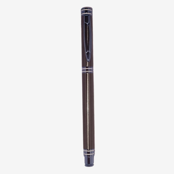 Metallic Glossy Blue Gunmetal Ball Pen – Openable Premium Design | 1mm Metal Jotter Refill | Smooth Blue Ink Writing Pen for Men & Women