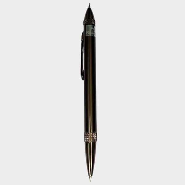 Dual Ink Glossy Brown Ball Pen – Blue & Red | Twist Mechanism