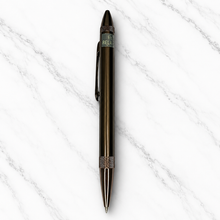 Ballpen Bazaar 2 in 1 Dual Ink Ball Pen Brown Body with Brown Clip | Dual Side Twist Mechanism | Blue & Red Ink | Metal Ball Pen