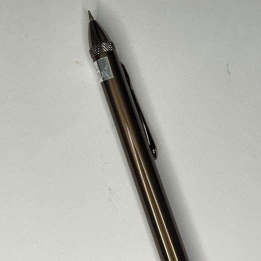 Dual Ink Glossy Brown Ball Pen – Blue & Red | Twist Mechanism | BallPenBazaar