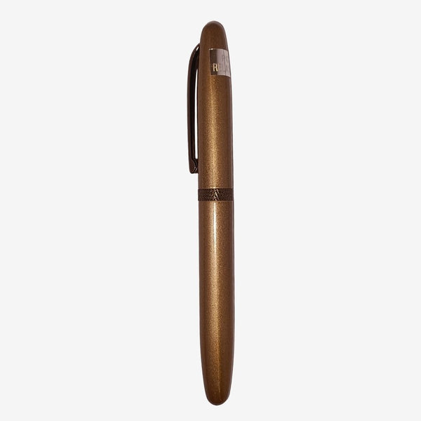 Metallic Glossy Brown Ball Pen with Brown Cap – Openable Mechanism