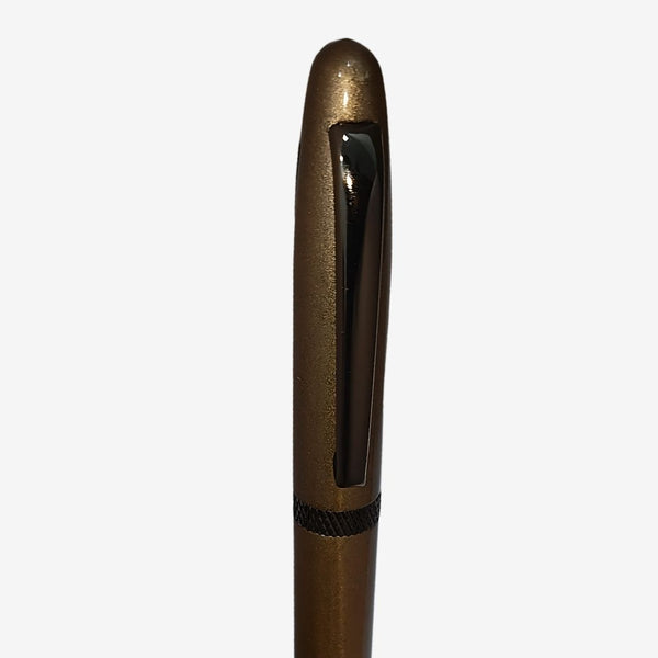 Metallic Glossy Brown Ball Pen with Brown Cap – Openable Mechanism | Smooth Blue Ink Writing
