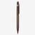 Ballpen Bazaar Matt Brown Ball Pen with Glossy Brown Clip & White Diamond Top | Twist Mechanism | Blue Ink | 1 Pc