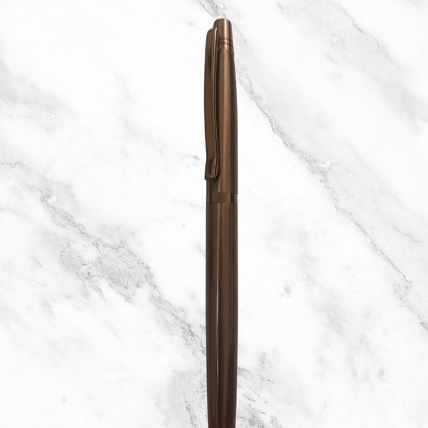 Metallic Coffee Ball Pen – Blue Ink | BallPenBazaar