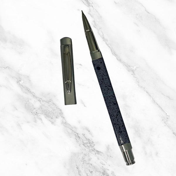 Metallic Gray and Silver Ball Pen – Blue Ink | BallPenBazaar