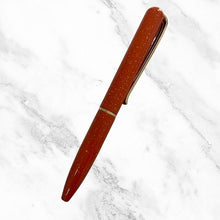 Metallic Glossy Designer Orange Mini Ball Pen – Gold Clip | Twist Mechanism | Blue Ink | Elegant Pocket-Size Writing Tool