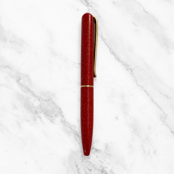 Metallic Glossy Designer Red Mini Ball Pen – Gold Clip